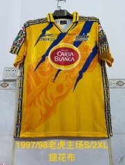97/98 Retro Version Tigre UANL Home Yellow Thailand Soccer Jersey AAA-2041