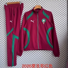 2026/27 Morocco Red Soccer Windbreaker Uniform-709