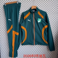 2026/27 Côte d'Ivoire Green Soccer Windbreaker Uniform-709
