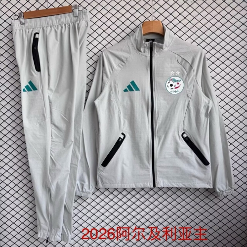 2026/27 Algeria Gray Soccer Windbreaker Uniform-709