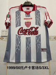 99/00 Retro Version Club Necaxa Away Gray & White Thailand Soccer Jersey AAA-2041