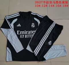 Kids 2026/27 Rea Madrid Black Kids/Youth Tracksuit Uniform-815/GDP