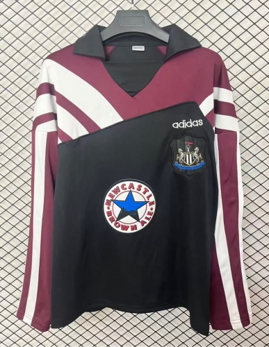 Lapel Version 96/97 Retro Version Newcastle United Black Thailand Soccer Tracksuit Top-95