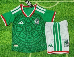 Kids 2025/26 Mexico Home Green Kids/Youth Soccer Uniform-507/522
