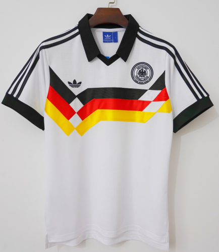 88/91 Retro Version Germany Home White Thailand Soccer Jersey AAA-66/710