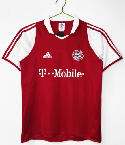 03/04 Retro Version Bayern München Home Red Thailand Soccer Jersey AAA-503