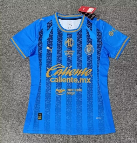 2025/26 Deportivo Guadalajara 2nd Away Blue Women Soccer Jersey AAA-XH