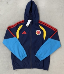 2026/27 Colombia Royal Blue Windbreaker Hoodies Top With Hat-510/503