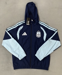2026/27 Argentina Royal Blue Windbreaker Hoodies Top With Hat-510/XH