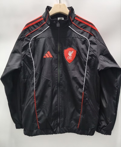 2026/27 Liverpool Black Windbreaker Hoodies Top-XH