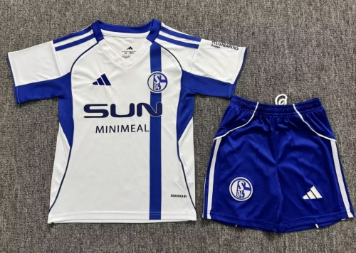 Kids 2026/27 Schalke 04 Away White Kids/Youth Soccer Uniform-JY