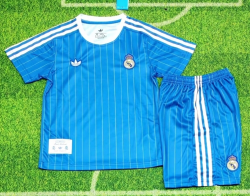 Kids 2026/27 Special Version Real Madrid Blue Kids/youth Soccer Uniform-123