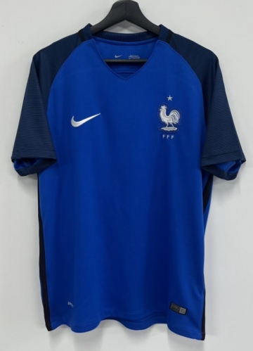 16 Retro Version France Home Blue Thailand Soccer Jersey AAA-301