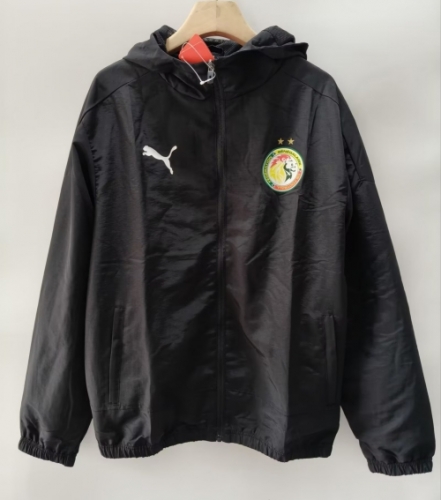 2 Star 2026/27 Senegal Black Windbreaker Hoodies Top With Hat-XH
