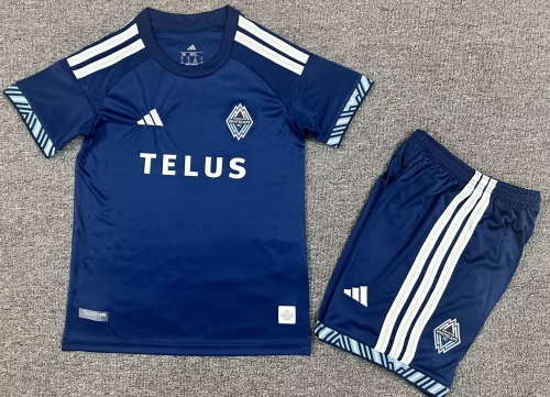 Kids 2025/26 Vancouver Whitecaps FC Home Royal Blue Kids/Youth Soccer Uniform-1040