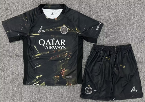 With Star 2026/27 Paris SG 5nd Away Black Kids/Youth Soccer Uniform-A/507