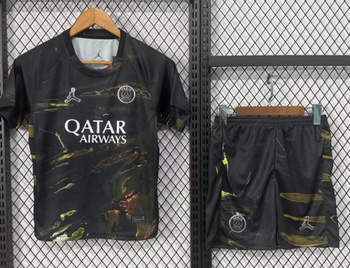 Kids 2025/26 Paris SG 4nd Away Black Kids/Youth Soccer Uniform-123/507