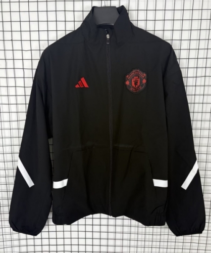 2026/27 Manchester United Black Windbreaker Hoodies-510