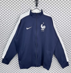 2014 Retro Version France Royal Blue Soccer Jacket Top-503