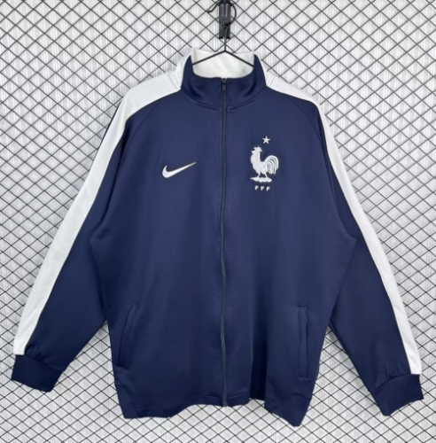 2014 Retro Version France Royal Blue Soccer Jacket Top-503