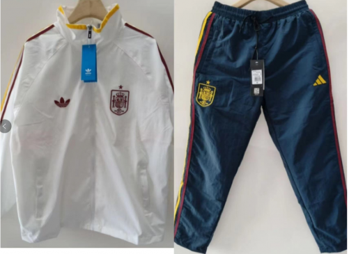 2026/27 Spain White Soccer Windbreaker Uniform-XH