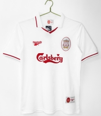 96/97 Retro Version Liverpool White Thailand Soccer Jersey AAA-710