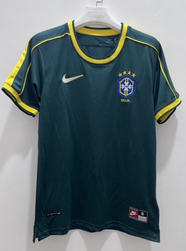 98 Retro Version Brazil Goalkeeper Green Soccer Thailand Jersey AAA-710