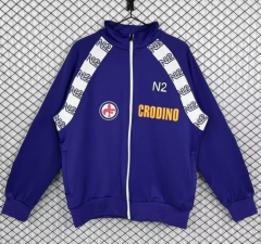 86/87 Retro Version Fiorentina Purple & Blue Soccer Jacket Top-503