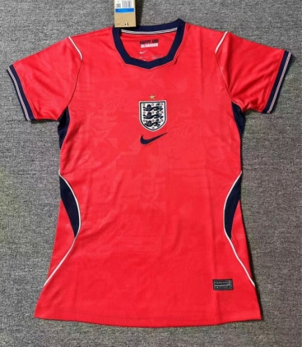 2026/27 England Away Red Female Thailand Soccer Jersey-311