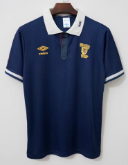 88/91 Retro Version Scotland Home Royal Blue Thailand Soccer Jersey AAA-66