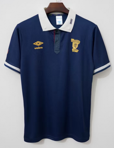 88/91 Retro Version Scotland Home Royal Blue Thailand Soccer Jersey AAA-66