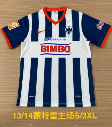 13/14 Retro Version Monterrey Home Blue & White Thailand Soccer Jersey AAA-2041