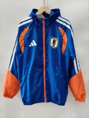 2026/27 Japan Royal Blue Windbreaker Hoodies Top With Hat-XH