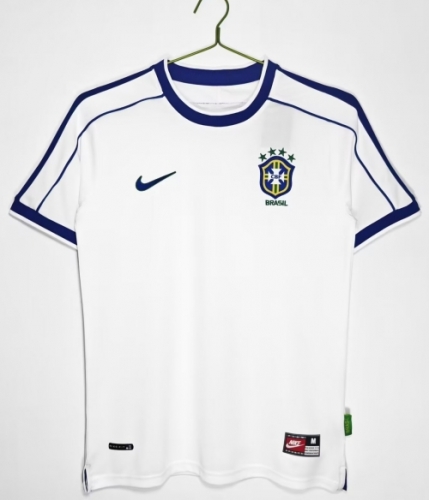 98 Retro Version Brazil White Soccer Thailand Jersey AAA-410/710