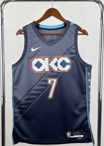 2026 City Version NBA Oklahoma City Thunder Gray #7 Jersey-311