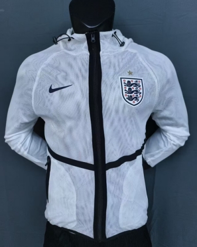 2026/27 World Cup England White Windbreaker Hoodies Top With Hat-95