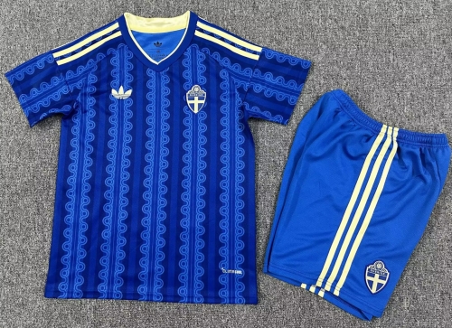 Kids 2026/27 Sweden Away Blue Kids/Youth Soccer Uniform-40/522/JY