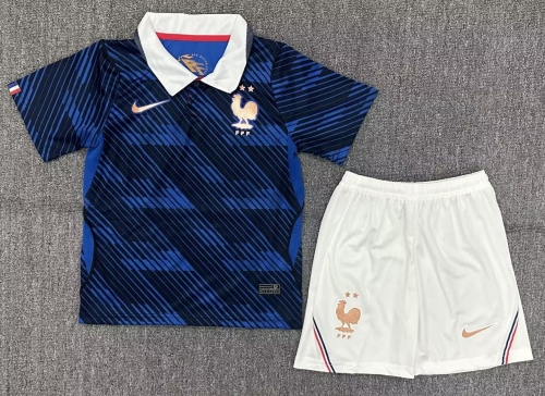 Kid 2026/27 France Home Blue Kid/Youth Soccer Uniform-507/530/516