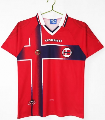 97/98 Retro Version Norway Home Red Thailand Soccer Jersey-710