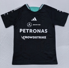 Kids 2026 Mercedes Benz Black Formula One Racing Shirts-805