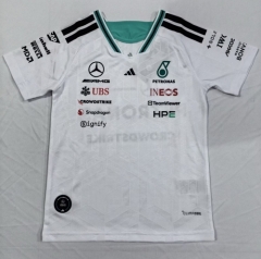 Kids 2026 Mercedes Benz White Formula One Racing Shirts-805