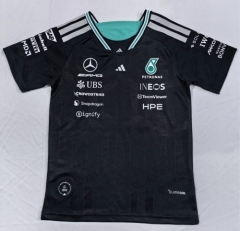 Kids 2026 Mercedes Benz Black Formula One Racing Shirts-805