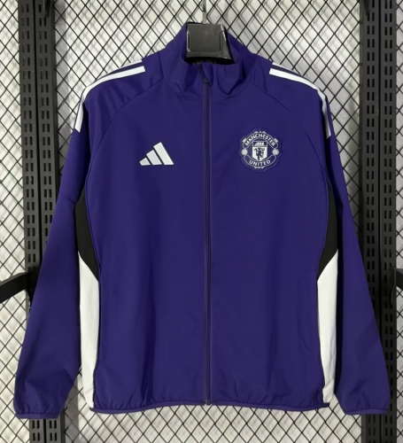 2026/27 Manchester United Purple Blue Windbreaker Hoodies-47