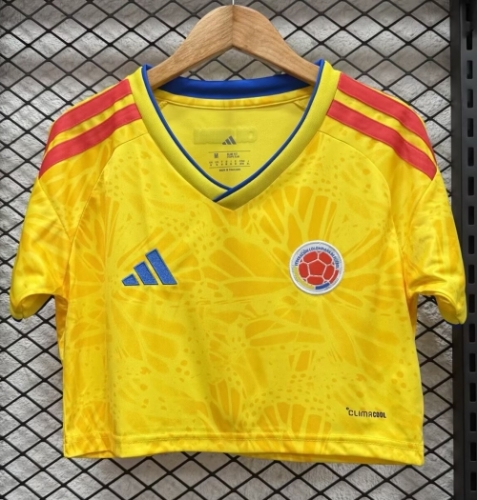 2026/27 Colombia Home Yellow Female Thailand Soccer Short Style Jersey-308