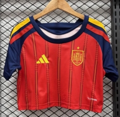 2026/27 Spain Home Red Female Thailand Soccer Short Style Jersey-308