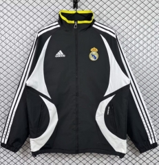 06/07 Retro Version Rea Madrid Black Windbreaker Hoodies Top-503