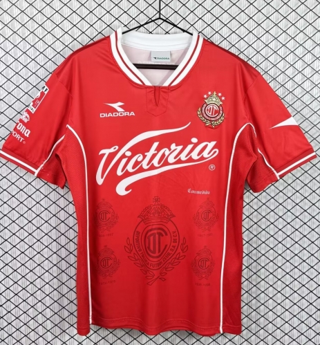 98/99 Retro Version Toluca FC Home Red Thailand Soccer Jersey AAA-503