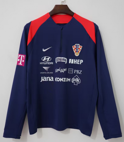 2026/27 Croatia Royal Blue Thailand Soccer Tracksuit Top-66