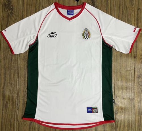 98 Retro Version Mexico White Thailand Soccer Jersey AAA-601