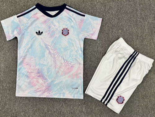 Kids 2026/27 Costa Rica Away Blue & White Kids/Youth Soccer Uniform-1040